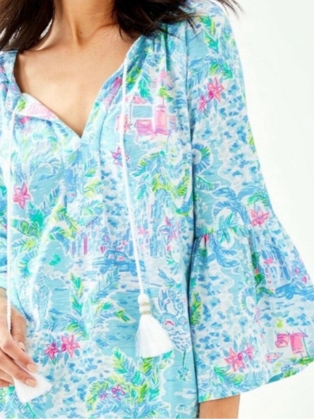 Lilly Pulitzer Del Lago Tunic in What A Lovely Place Size SMALL Vacation